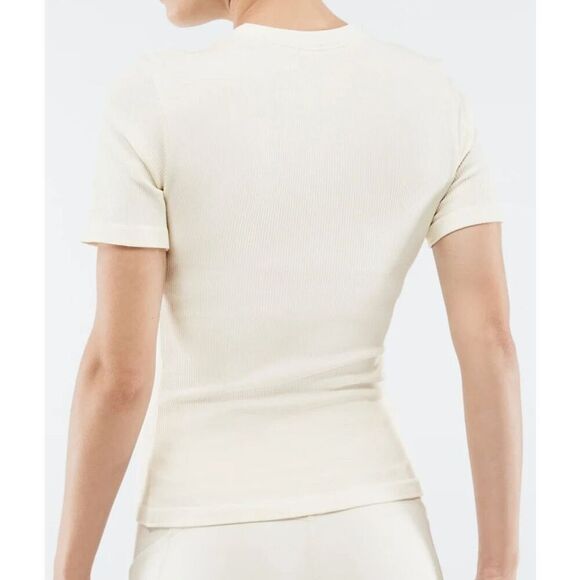 Fabletics SS2147918 Women's Sz XL Coconut/Ivory Taylor Short-Sleeve Top - Picture 9 of 9